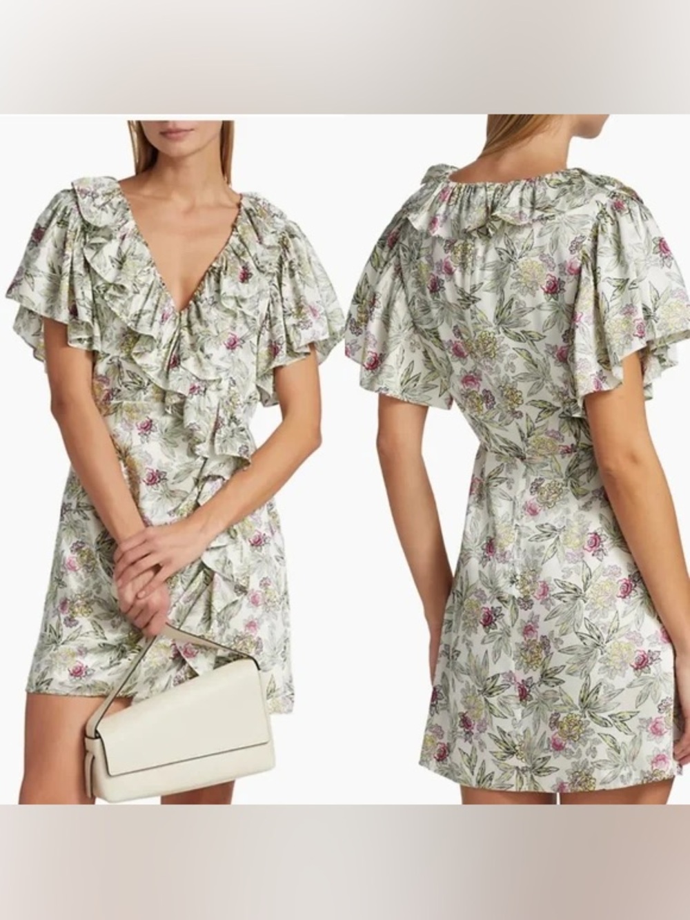 Cinq A Sept | Evans Floral Ruffle Mini Dress NWOT